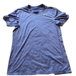 Nike Men's Small Dri- Fit Fitted Blue/Purple Athletic Shirt